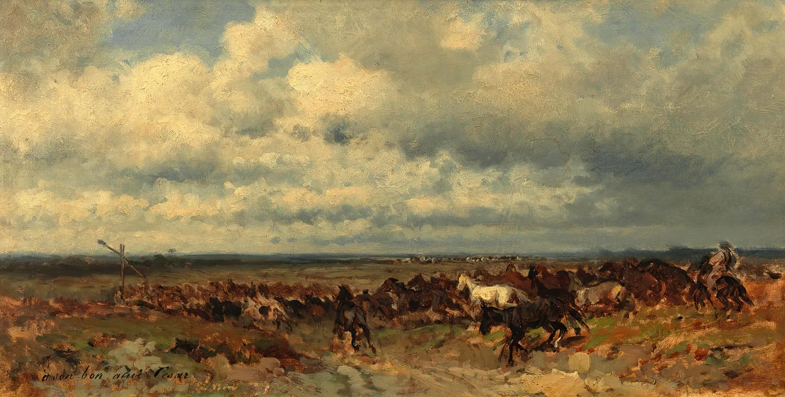 In Der Puszta by Alexander Von Bensa - Canvas Print