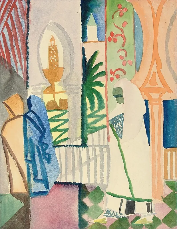 In Der Tempelhalle by August Macke - Canvas Print