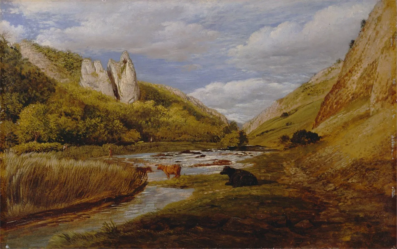 In Dovedale 2 by John Linnell - Canvas Print
