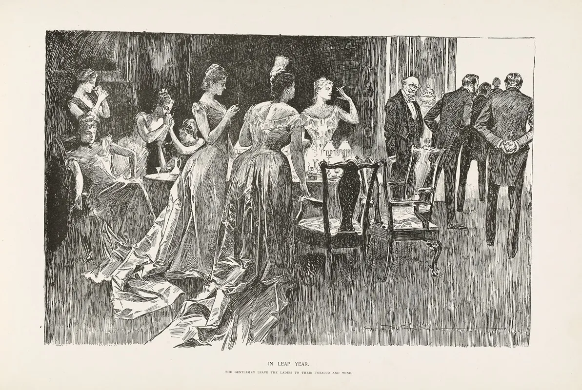 In Leap Year The Gentlemen Leave The Ladies To Their Tobacco And Wine