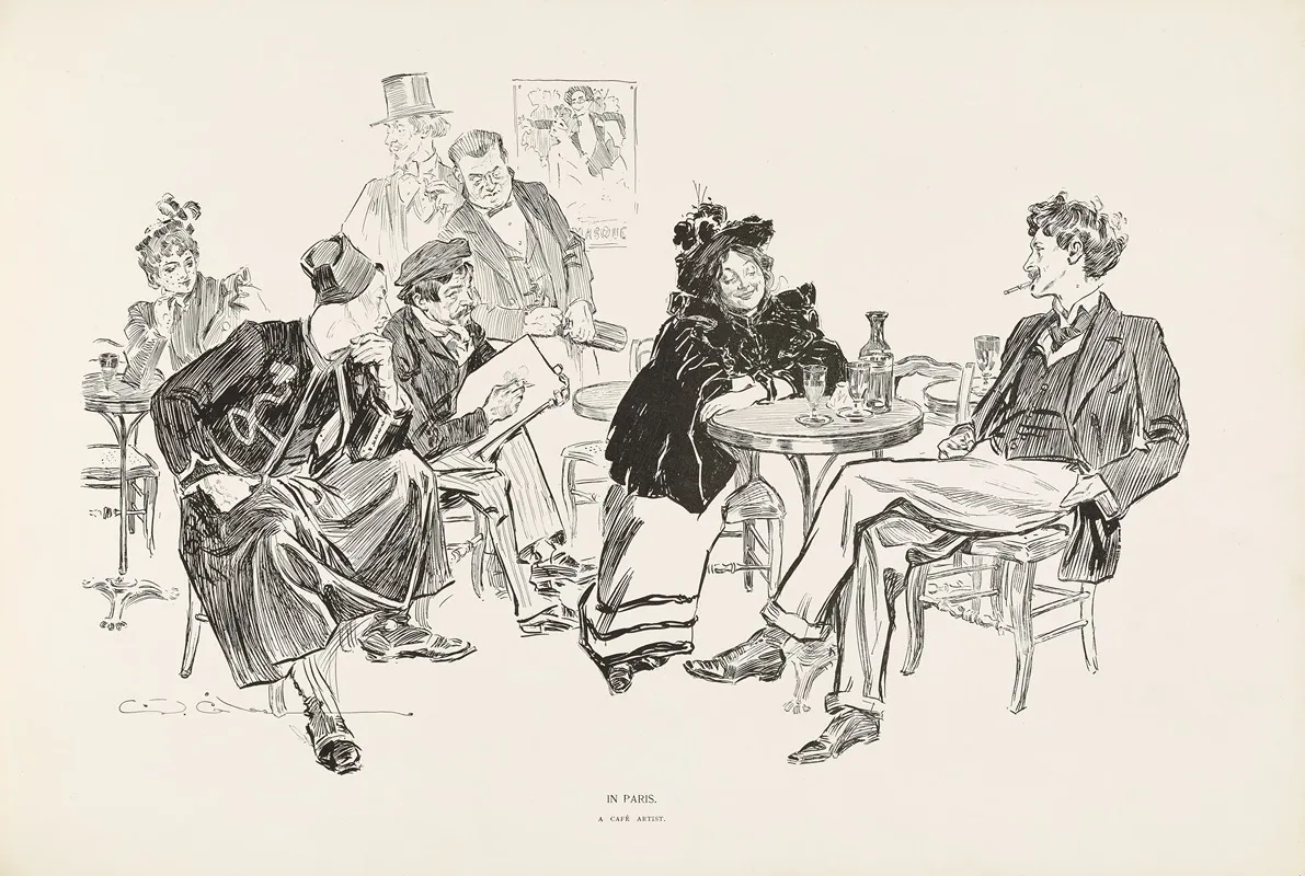 In Paris A Cafe Artist