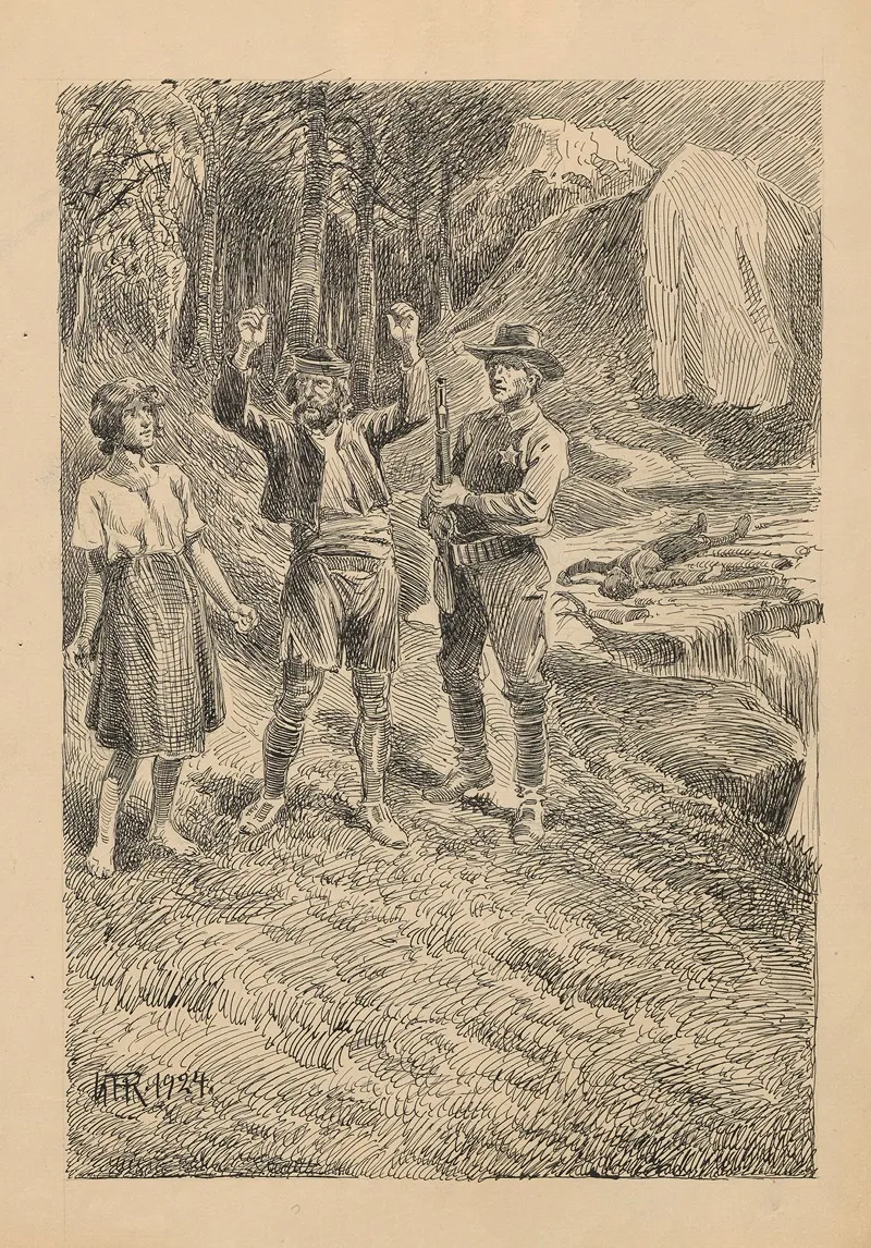 In Sortekaeret by Karl Hansen Reistrup - Canvas Print