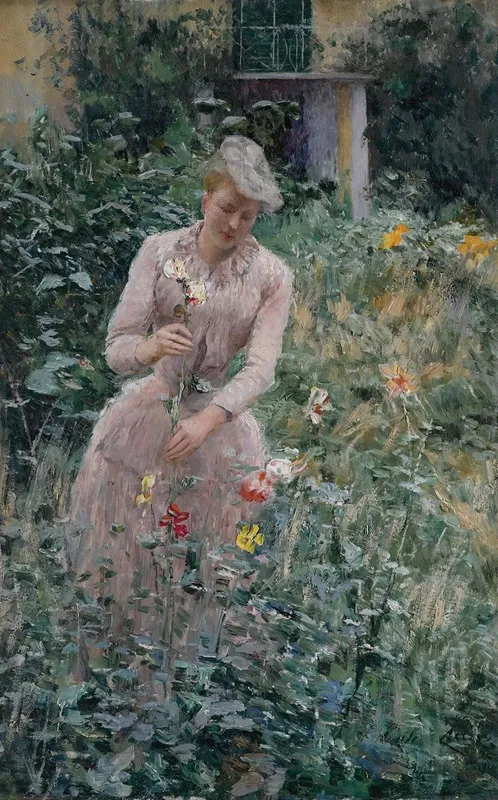 In The Garden 8 by Emile Claus - Canvas Print