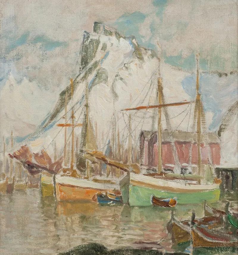 In The Harbour Svolvaer Study From Lofoten