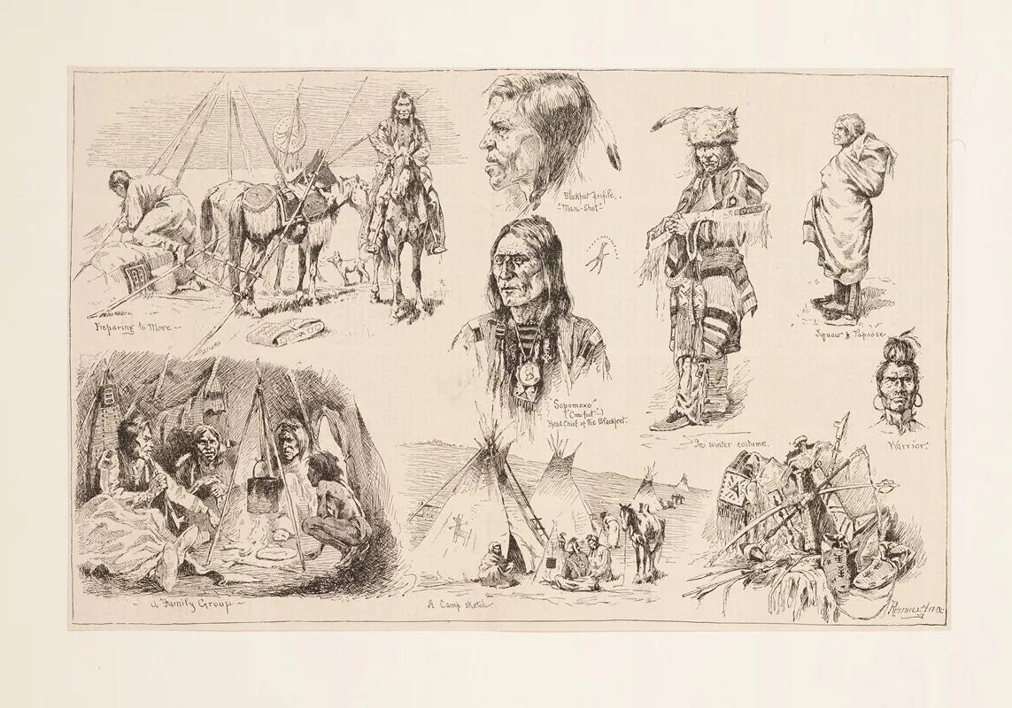 In The Lodges Of The Blackfeet Indians