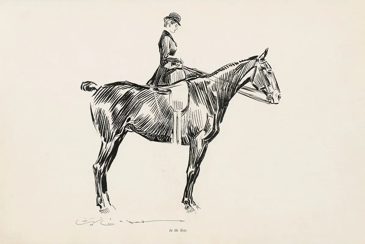 In The Row by Charles Dana Gibson - Canvas Print