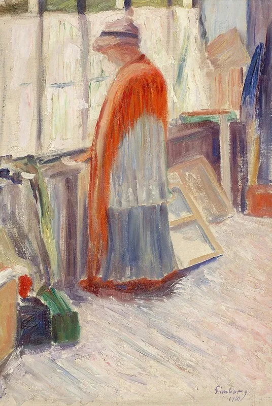 In The Studio 4 by Hugo Simberg - Canvas Print