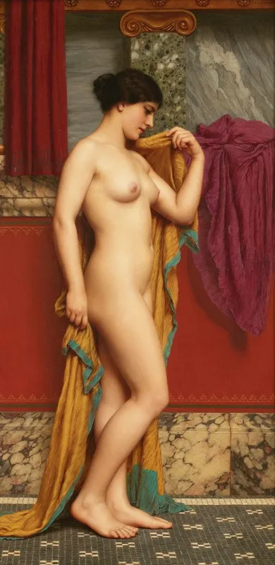 In The Tepidarium by John William Godward - Canvas Print