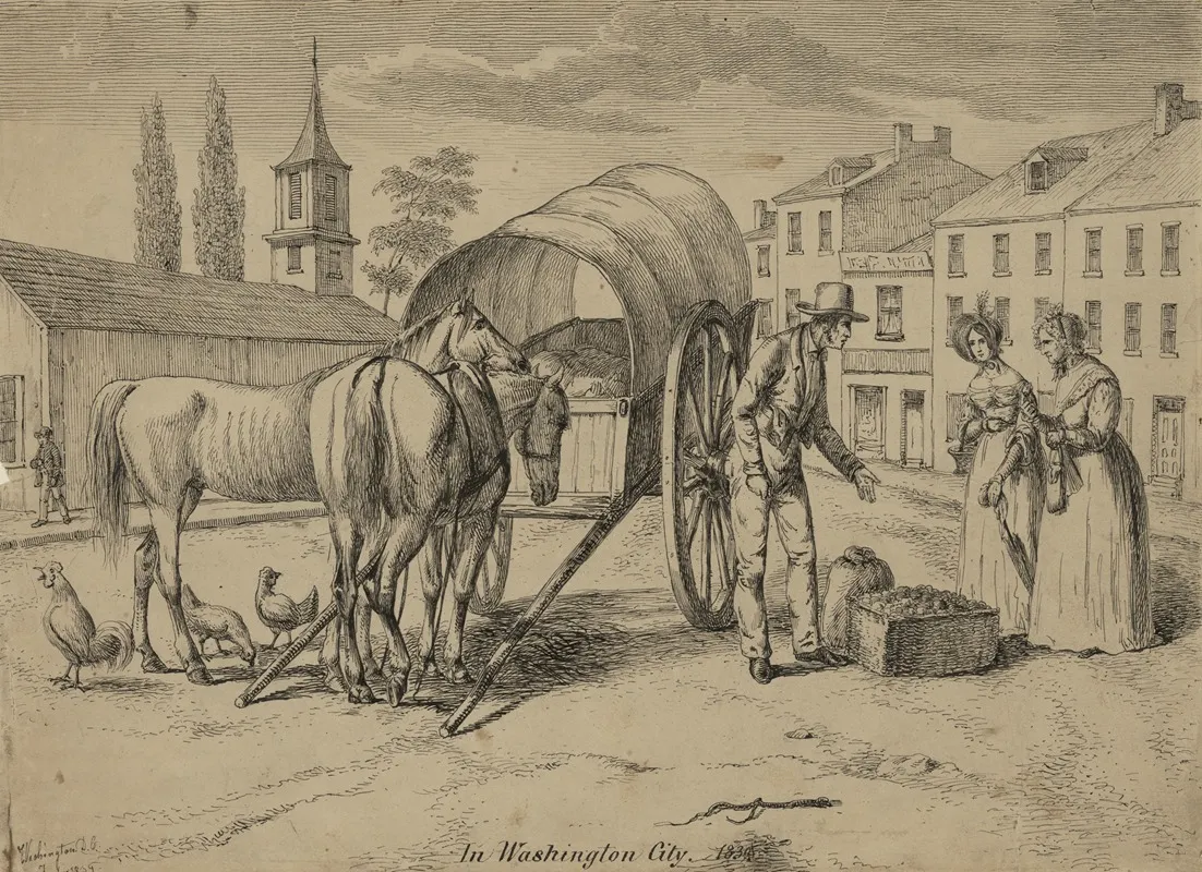 In Washington City by Augustus Köllner - Canvas Print