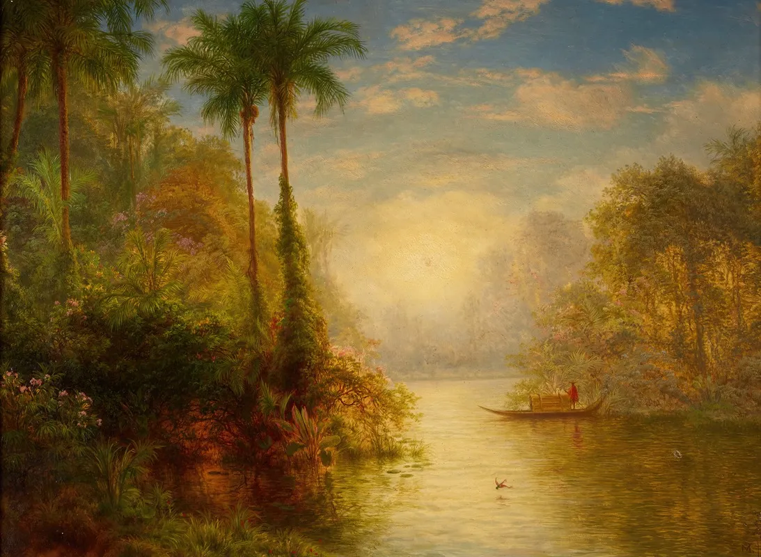 Incense Breathing Morn Grays Elegy On The Guayaquil River by Louis Remy Mignot - Canvas Print