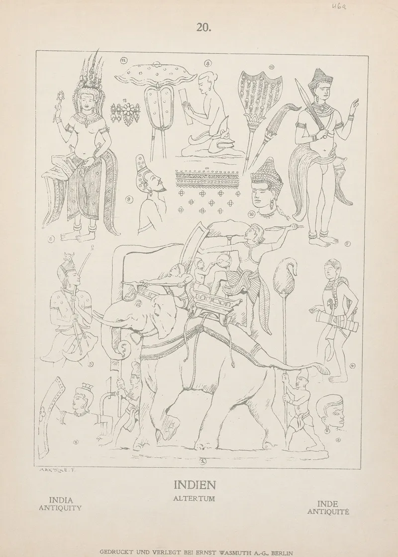 India Antiquity 2 by Adolf Rosenberg - Canvas Print