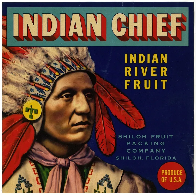Indian Chief Fruit Label