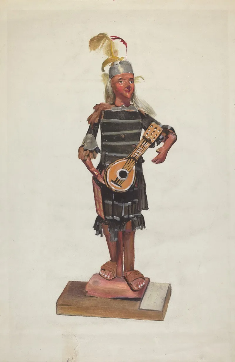 Indian Doll Winnipeg Brave by Jane Iverson - Canvas Print