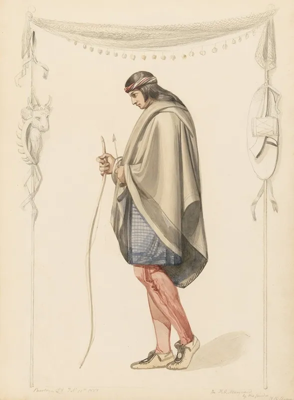 Indian Figure In Profile