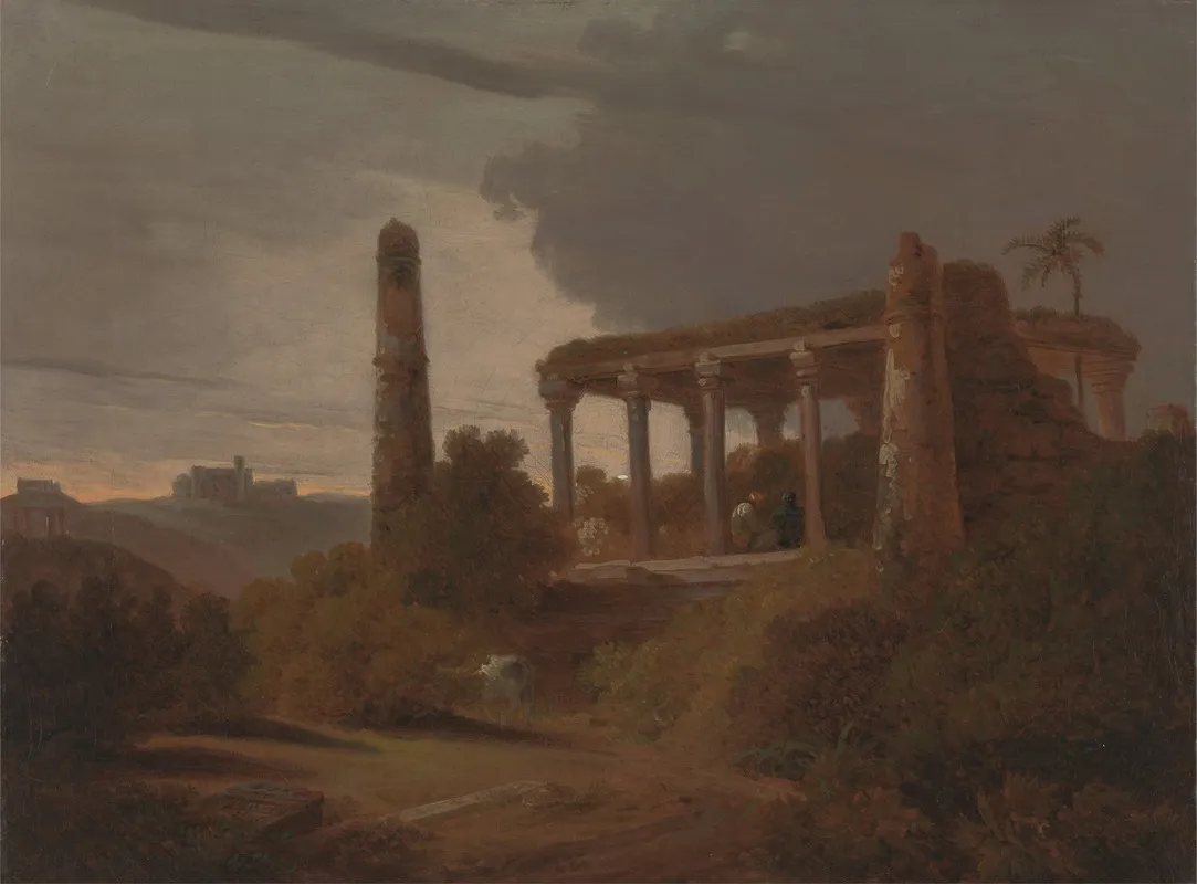 Indian Landscape With Temple Ruins by Thomas Daniell - Canvas Print