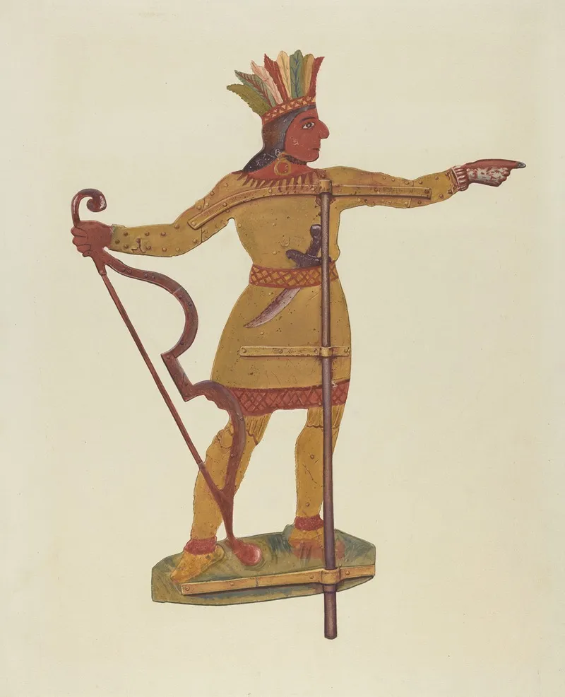 Indian Weather Vane by Alice Stearns - Canvas Print