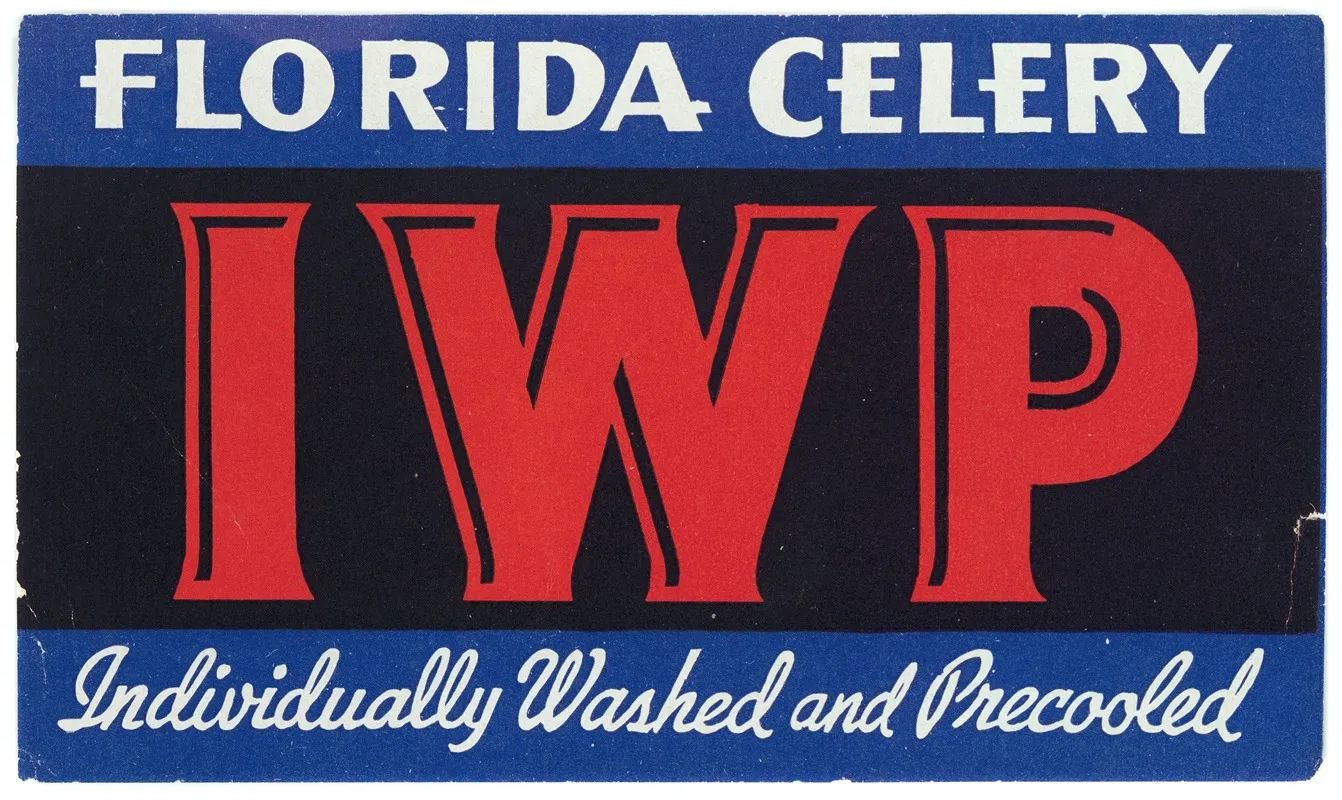 Individually Washed And Precooled Florida Celery Label