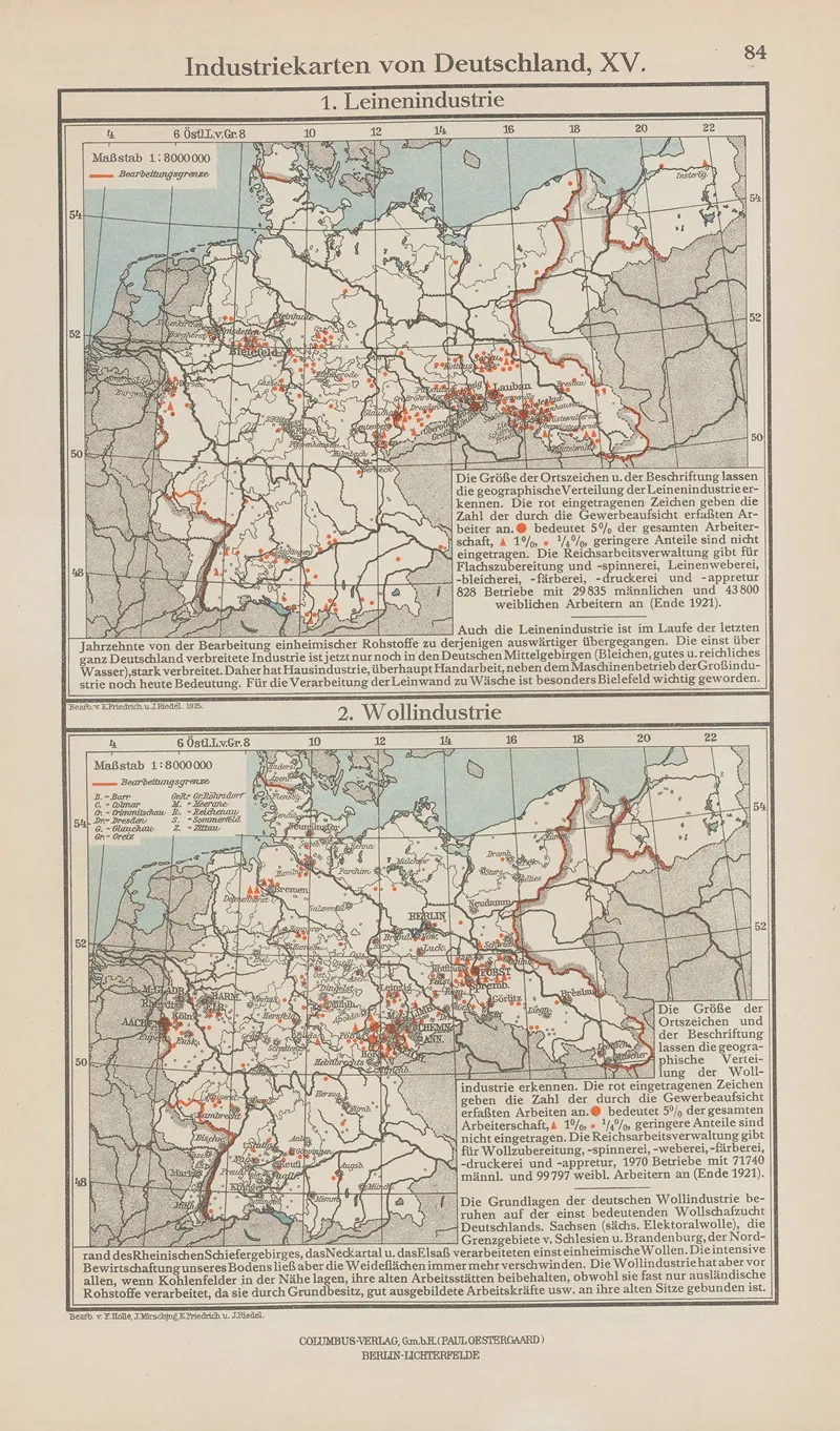 Industriekarten Von Deutschland Xv