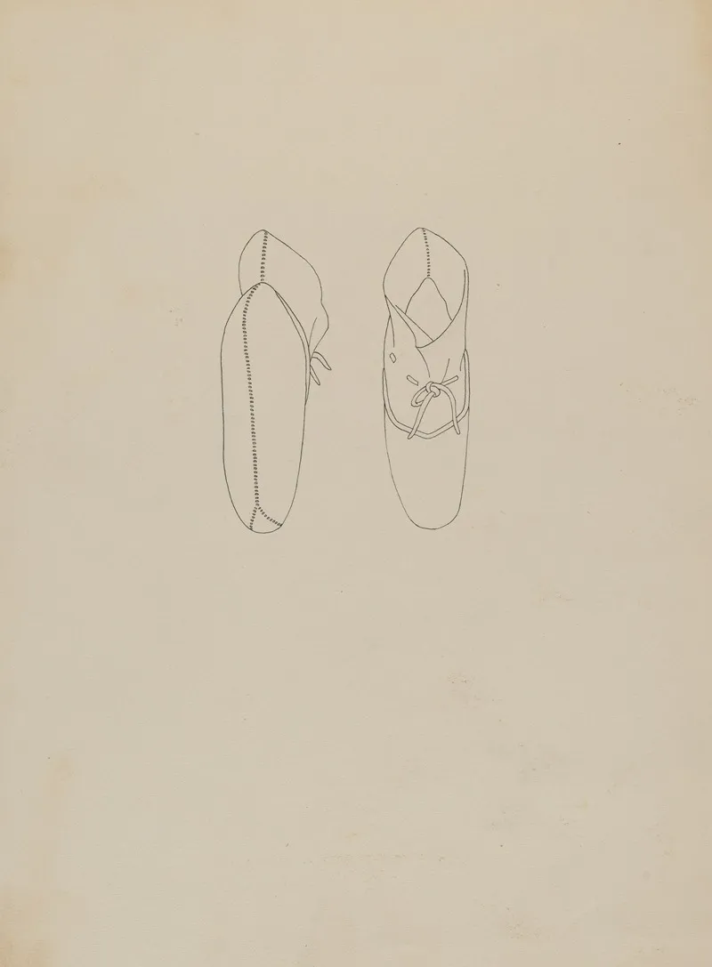 Infants Booties by Sara Garfinkel - Canvas Print