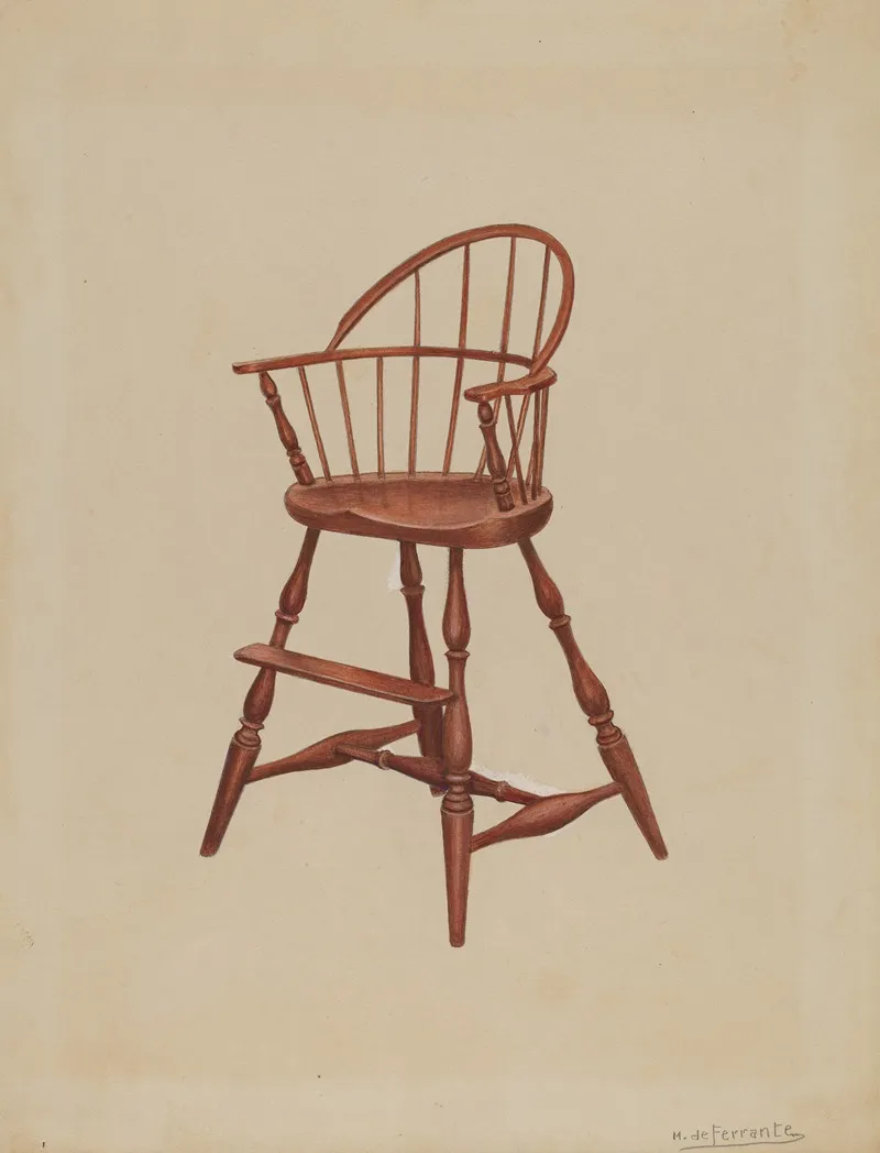 Infants High Chair 2 by Mario De Ferrante - Canvas Print
