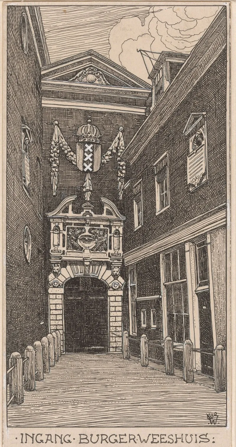 Ingang Burger Weeshuis Te Amsterdam by Willem Wenckebach - Canvas Print