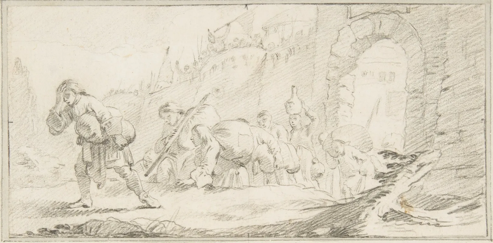 Inhabitants Leaving A Conquered City