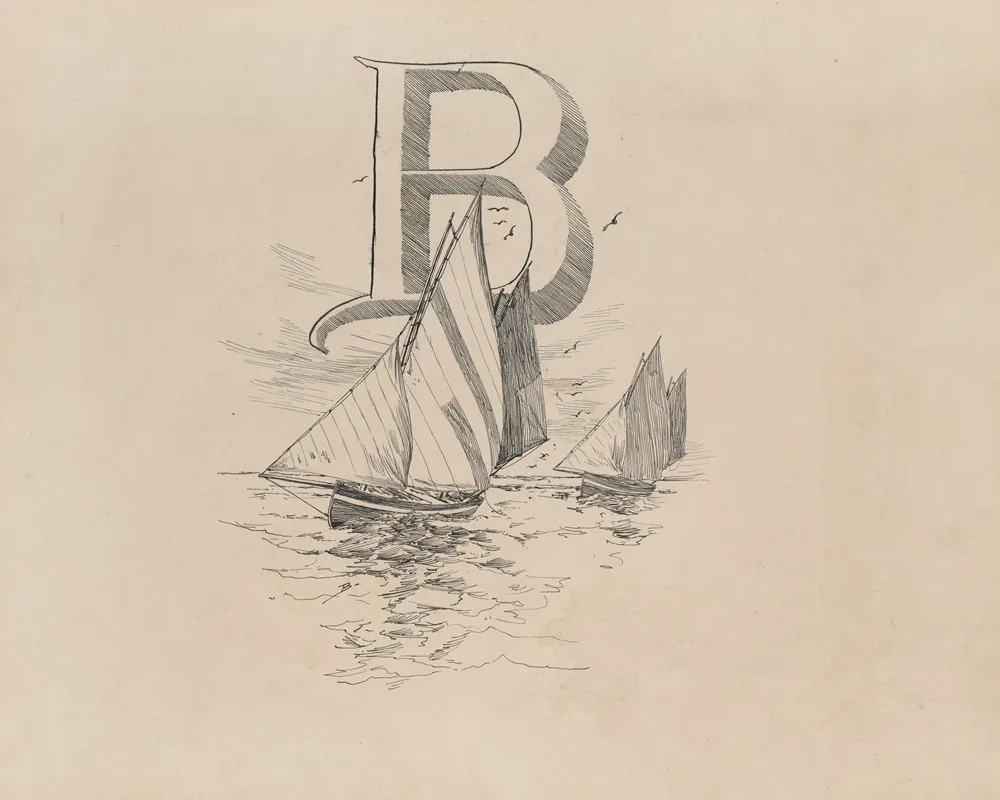 Initial B by Milton J. Burns - Canvas Print