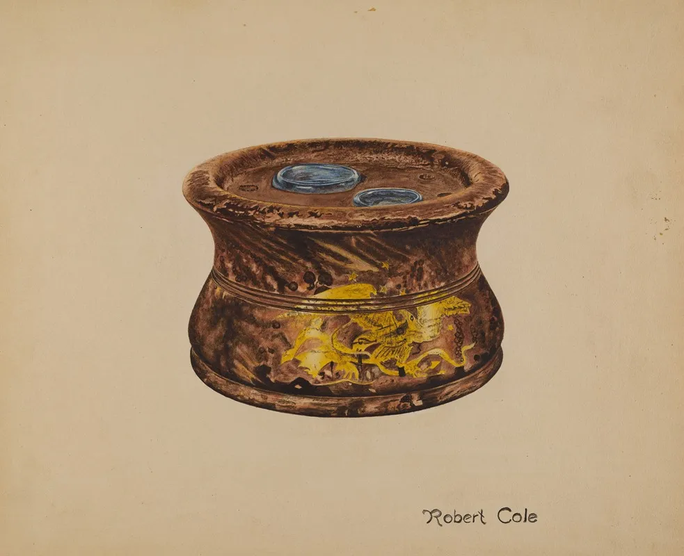 Ink And Pen Stand by Robert Cole - Canvas Print