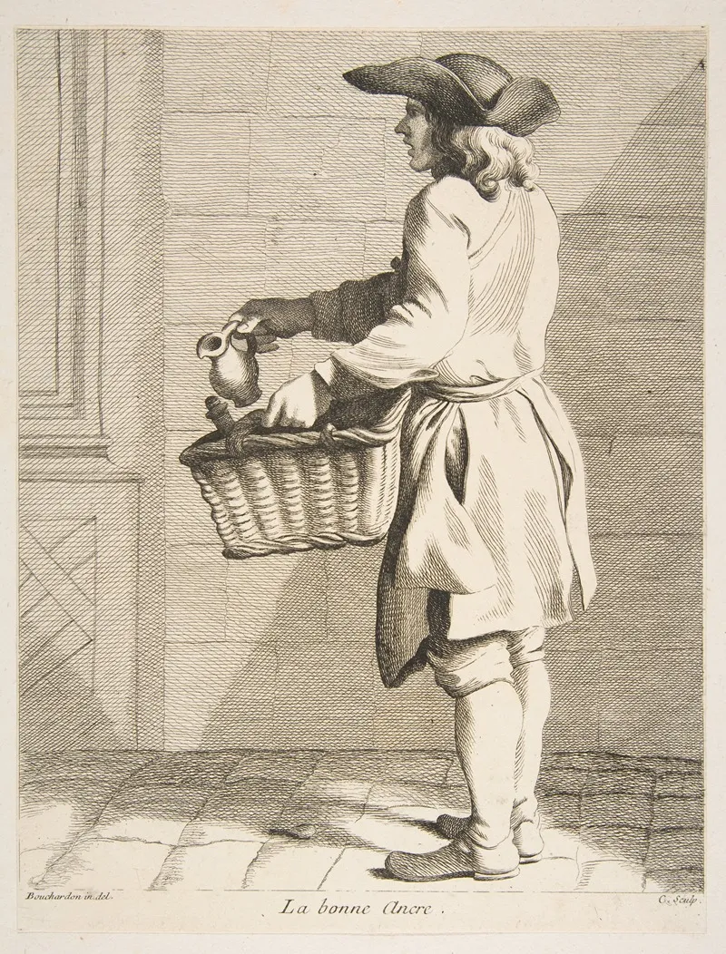 Ink Seller by Edmé Bouchardon - Canvas Print