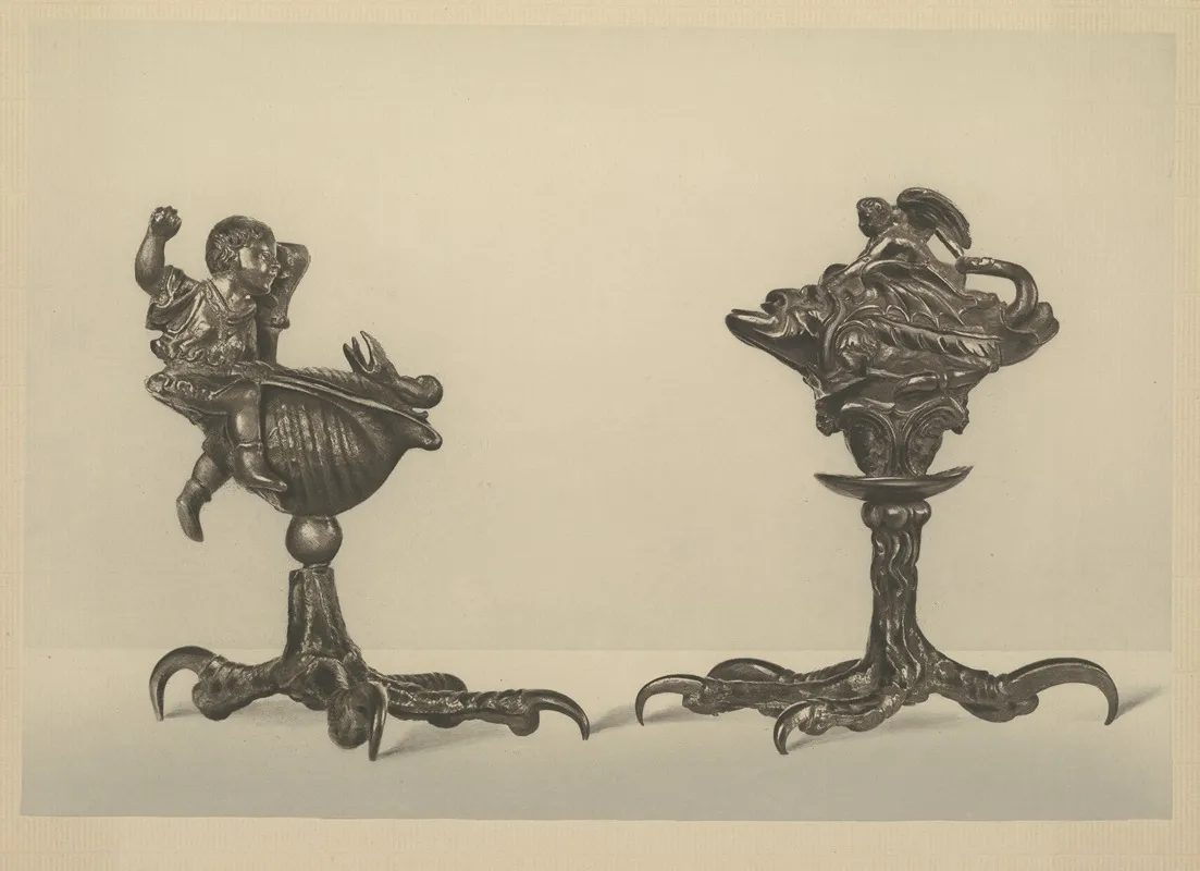 Inkstand Formed As A Shell Lamp Formed As A Fish Workshop Of Riccio by Wilhelm von Bode - Canvas Print