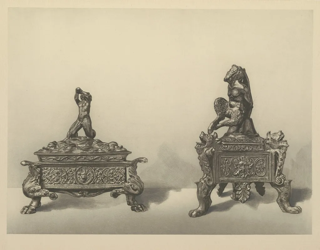 Inkstand With Satyr Riccio Inkstand Workshop Of Riccio by Wilhelm von Bode - Canvas Print