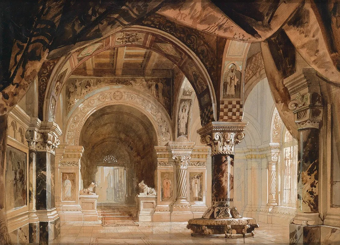 Inneres Aus Dem Dogenpalast by Georg Janny - Canvas Print