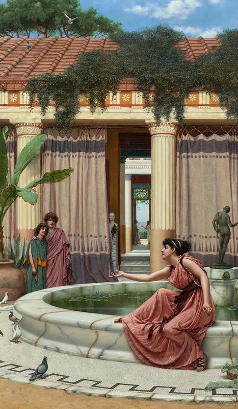 Innocent Amusements by John William Godward - Canvas Print