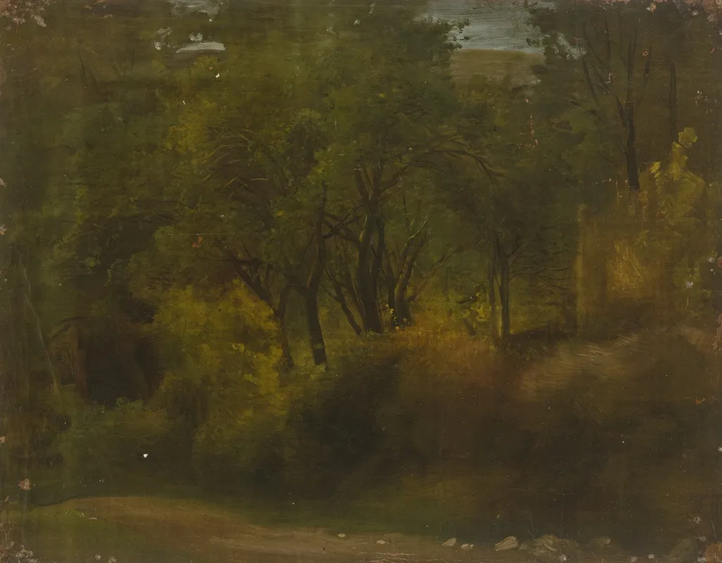 Inside A Forest by Jakob Becker - Canvas Print