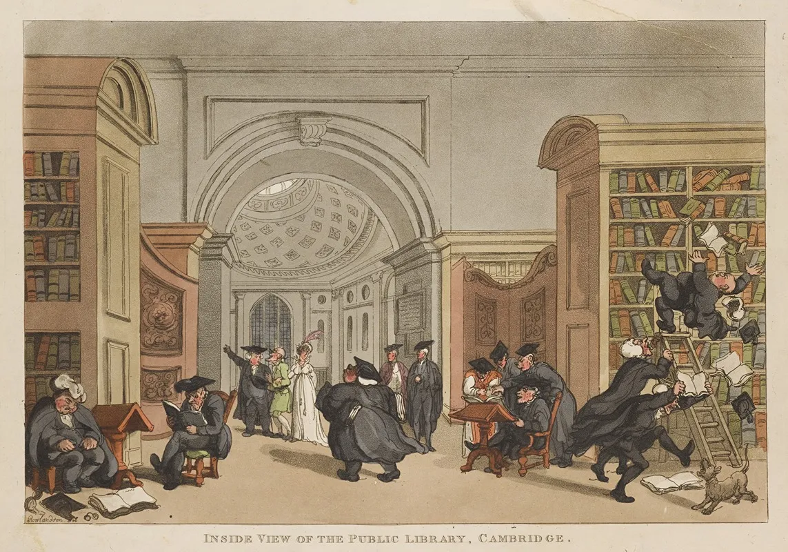 Inside View Of The Public Library Cambridge