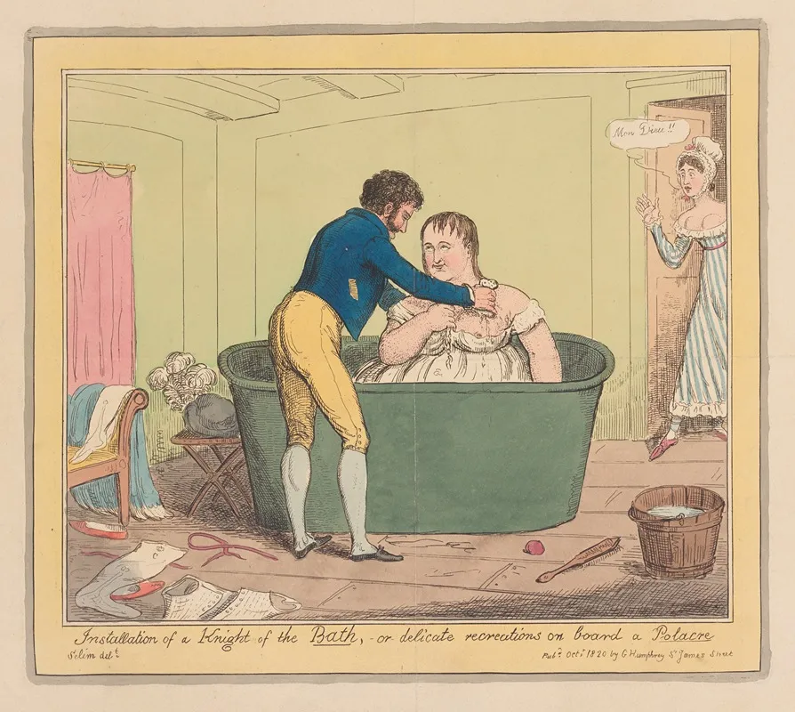 Installation Of A Knight Of The Bath Or Delicate Recreations On Board A Polacre