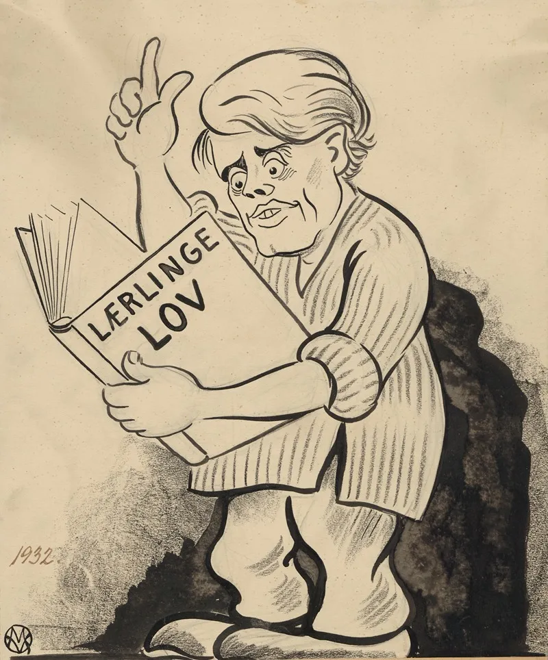 Interested Reader Of New Law by Valdemar Møller - Canvas Print