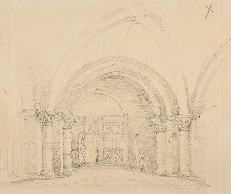 Interieur Du Porche Nord De La Cathedrale Notre Dame De Lannonciation Du Puy En Velay