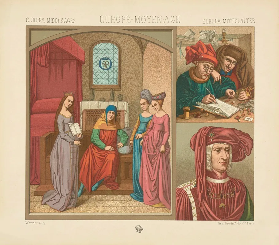 Interieur Et Costumes Civils Xve Siecle