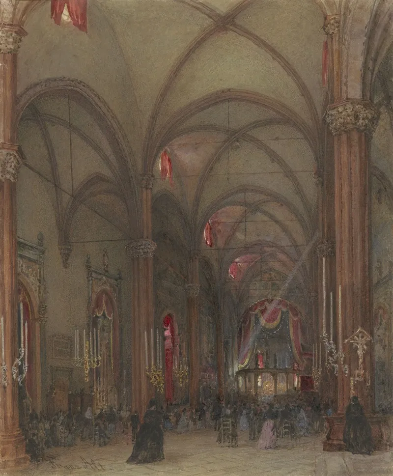 Interieur Van De Dom Te Verona by Franz Alt - Canvas Print
