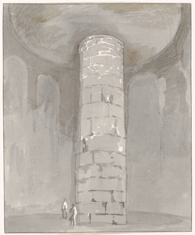 Interieur Van Toren Op Het Graf Van Ciceron Tussen Itri En Gaeta