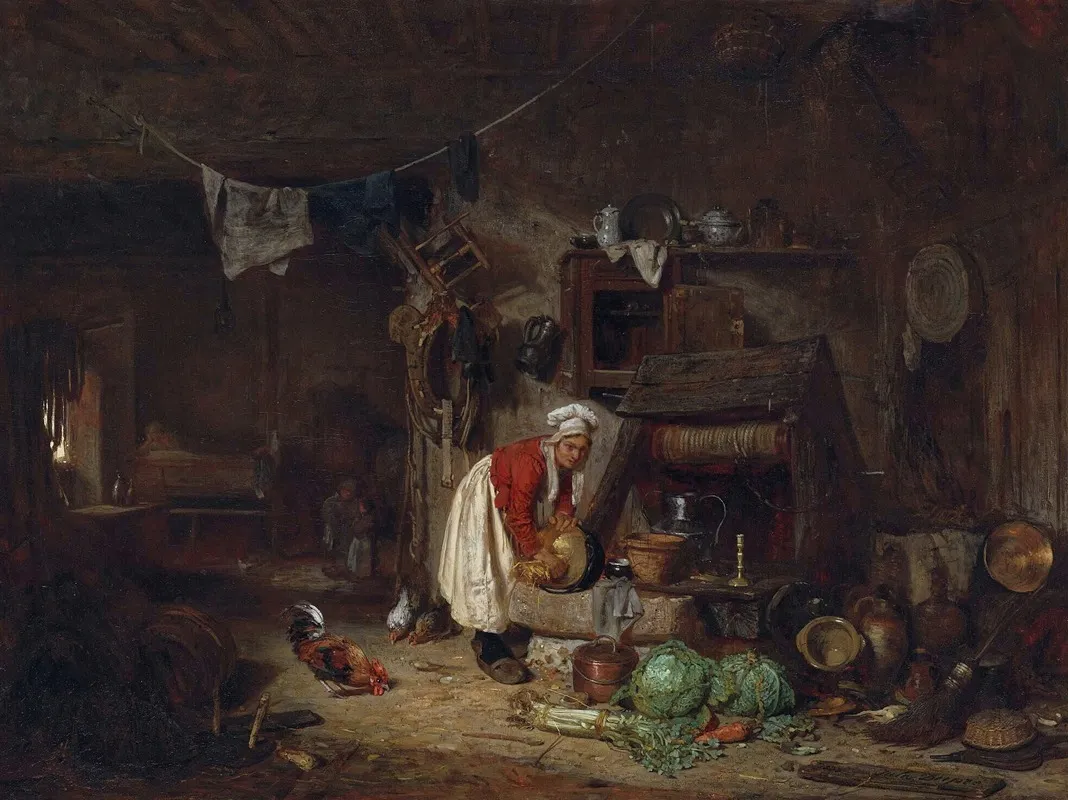 Interior De Ferme Dans Le Berry