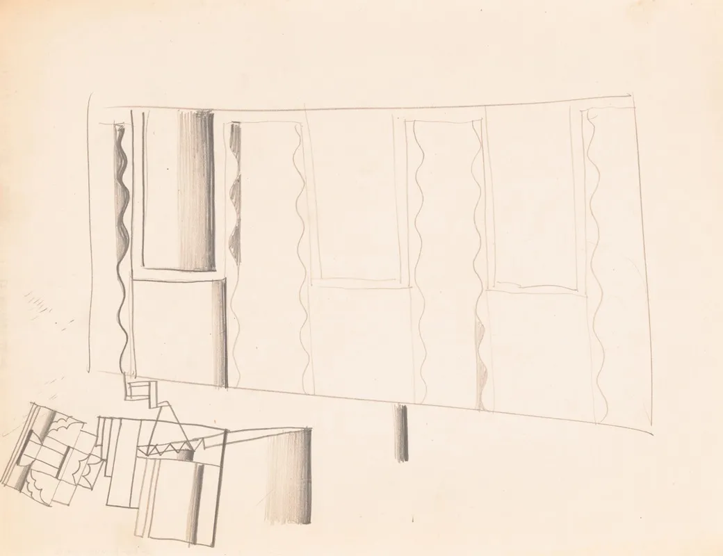 Interior Design Drawings For Unidentified Rooms Sketch For Unidentified Interior