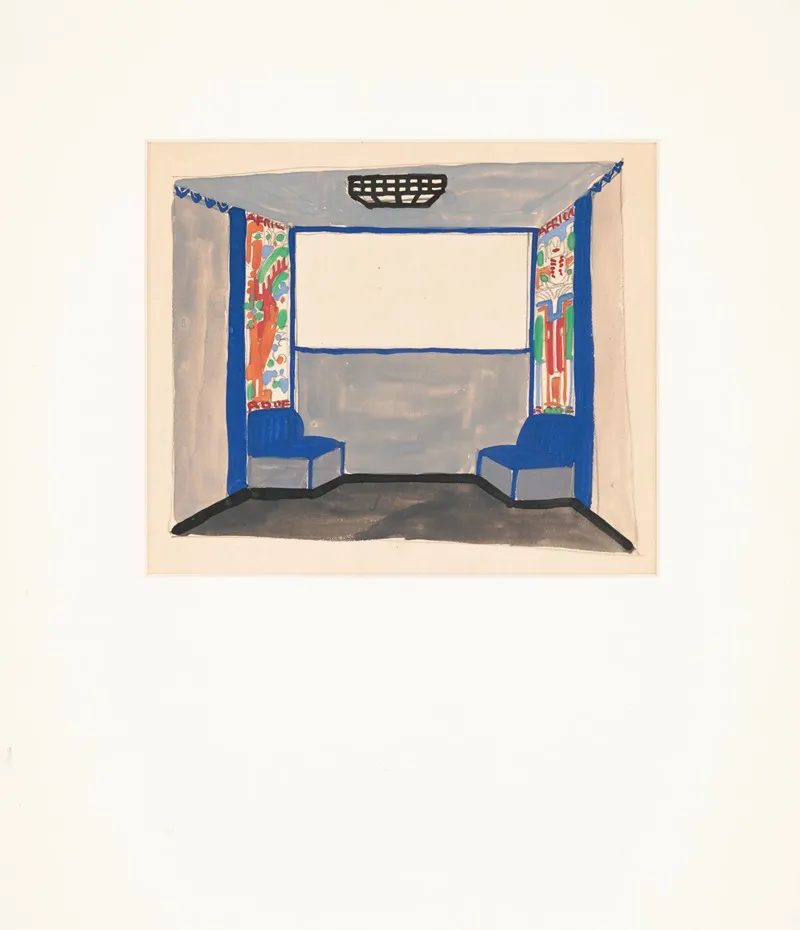 Interior Design Sketches For Alamac Hotel 71st And Broadway New York Ny Study Of Interior Perspective For Africa Roof