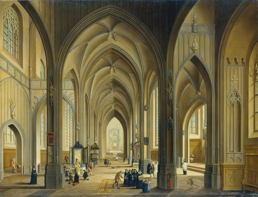 Interior Of A Gothic Church 7