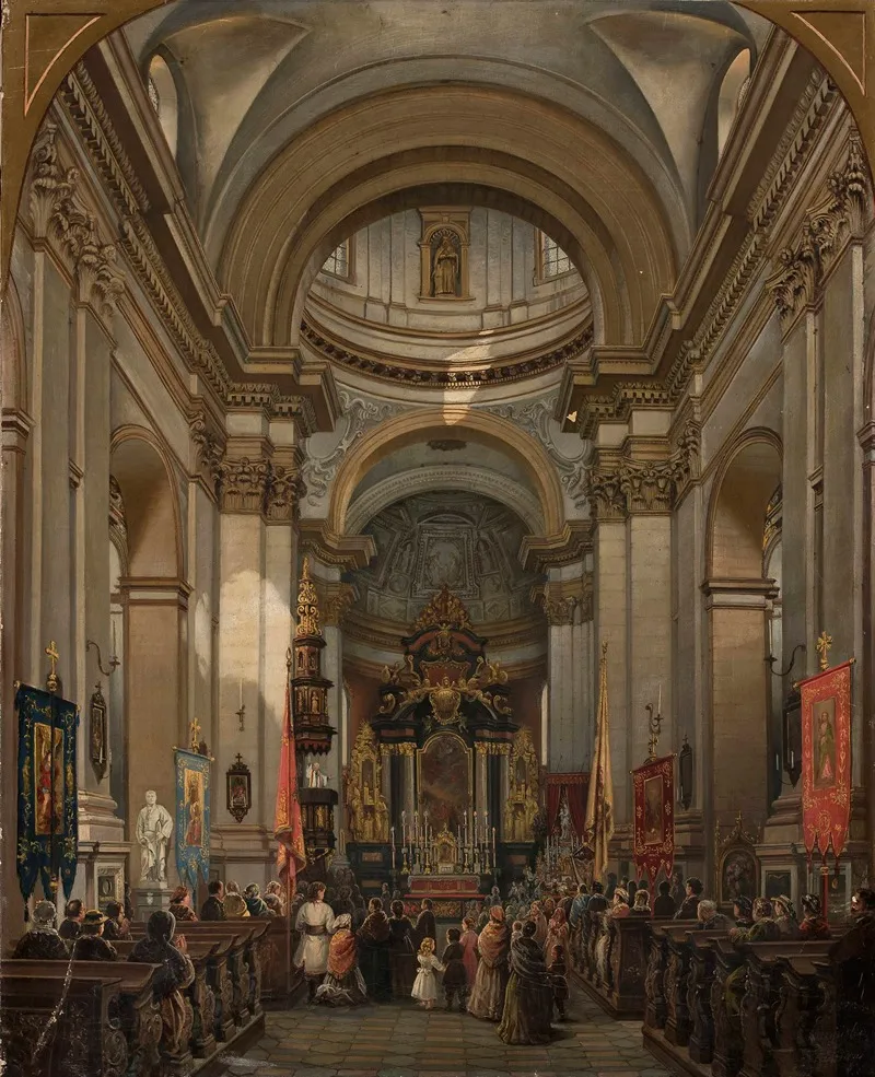 Interior Of St Peters Church In Krakow