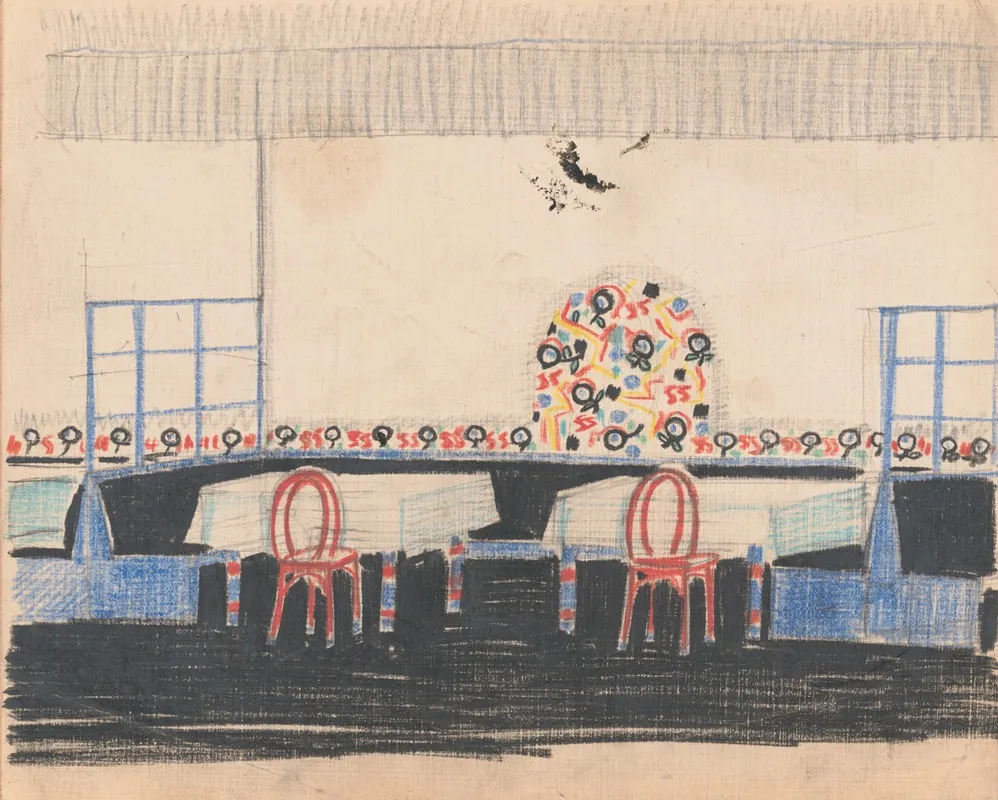 Interior Perspective Studies For A Restaurant 2
