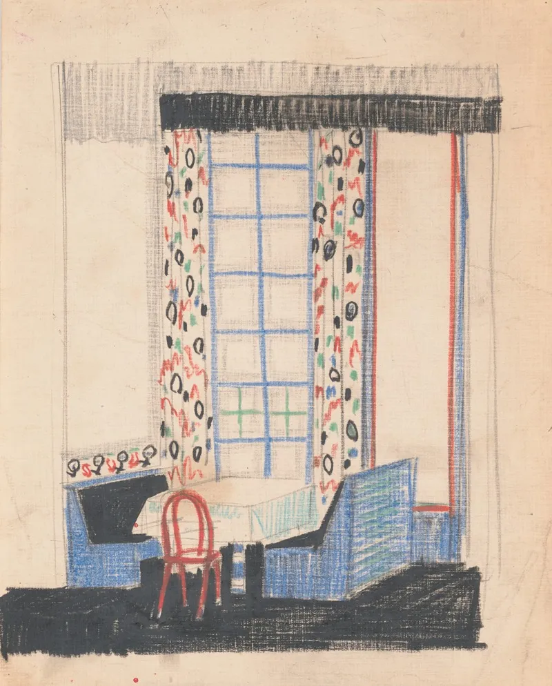 Interior Perspective Studies For A Restaurant