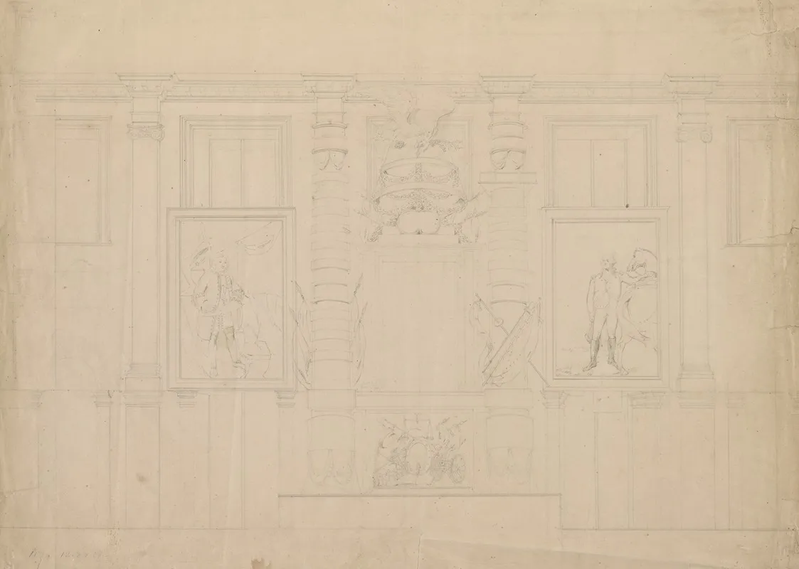 Interior Wall With Architectural Ornaments Of The U S Capitol Building