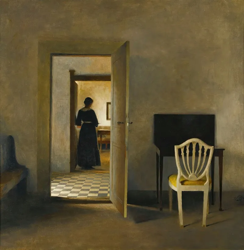 Interior With White Chair